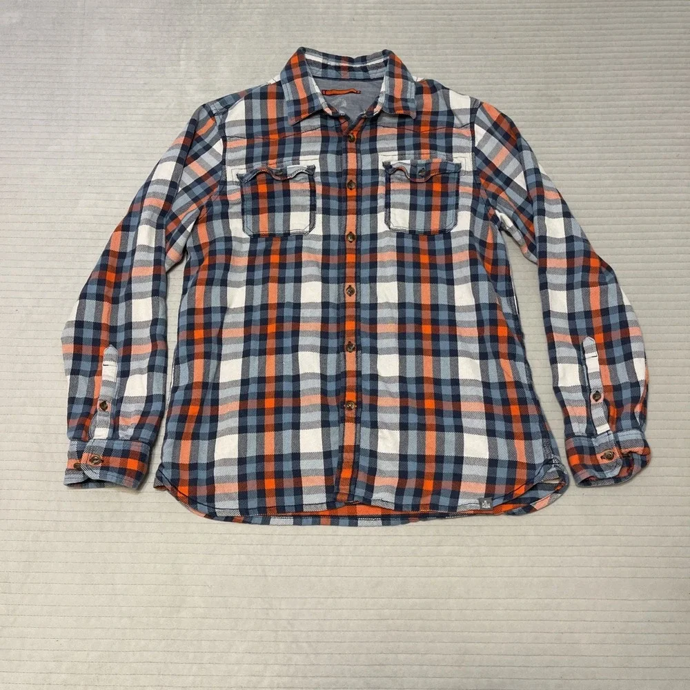 The North Face Flannel Mens M Plaid Lined Collar Band Outdoor Heavy